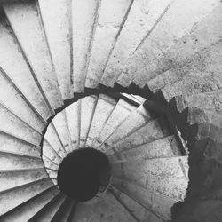 Low angle view of spiral staircase