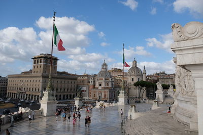 View of historical building against cloudy sky