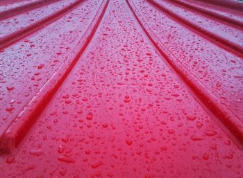 Full frame shot of raindrops on windshield