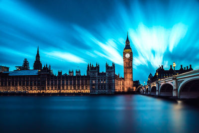 Scenic view of london and the thames at night