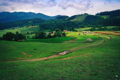 Scenic view of landscape against sky