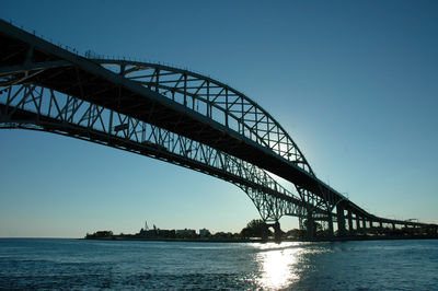 Low angle view of bridge over river