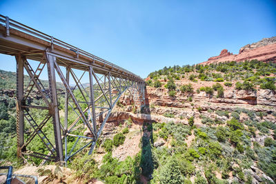 Low angle view of bridge against sky