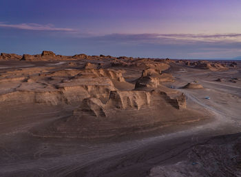 Scenic view of desert against sky