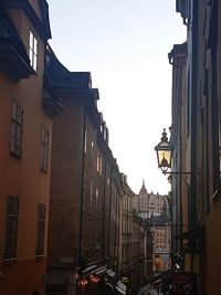 Low angle view of buildings against sky