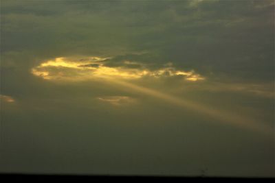 Low angle view of clouds in sky during sunset
