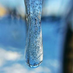 Close-up of frozen ice