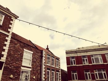 Low angle view of buildings against sky