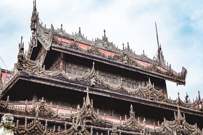 Low angle view of traditional building against sky