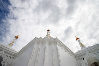 Low angle view of traditional building against sky