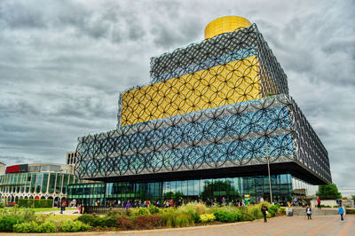 Group of people in modern building