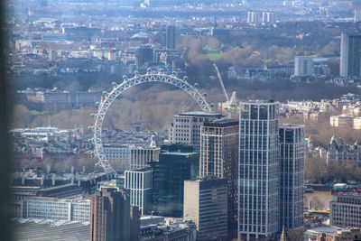 Aerial view of buildings in city