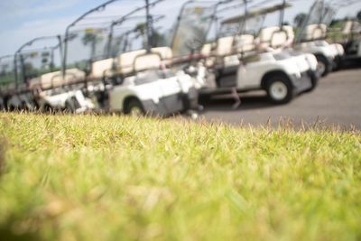 Surface level of vehicles on field