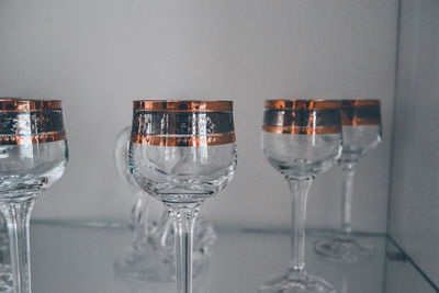 Close-up of wine glass on table