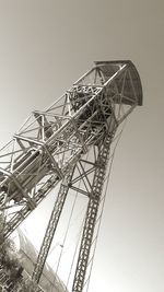 Low angle view of ferris wheel against clear sky