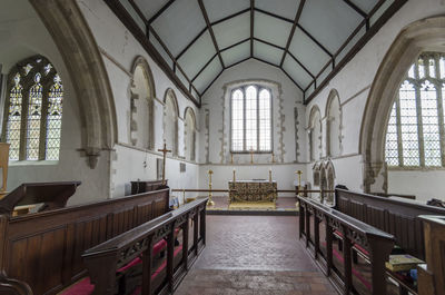 View towards the chancel of saint augustines church, brookalnd, romney marsh, kent