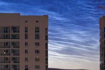 Noctilucent clouds in the city sky