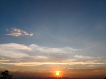 Low angle view of sky during sunset