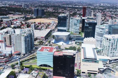 High angle view of cityscape