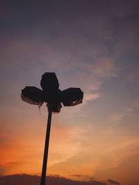 Low angle view of sky at sunset