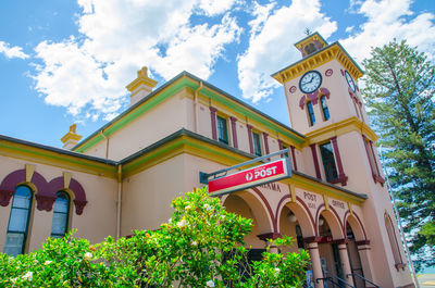 Low angle view of building against sky