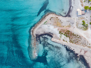 High angle view of swimming pool