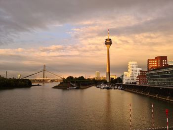 Bridge over river in city