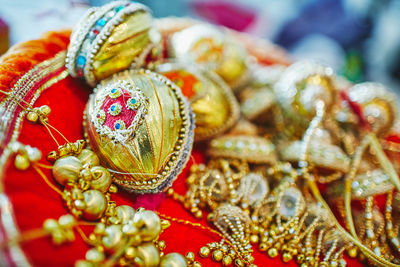 Close-up of various fruits for sale in market