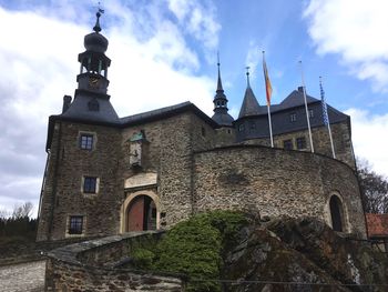 Low angle view of castle against sky