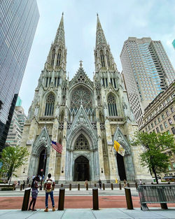 Group of people in front of building