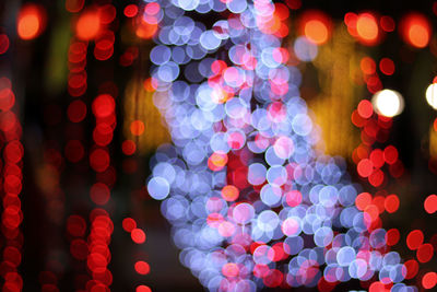 Defocused image of illuminated lights