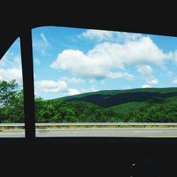 Scenic view of landscape against cloudy sky