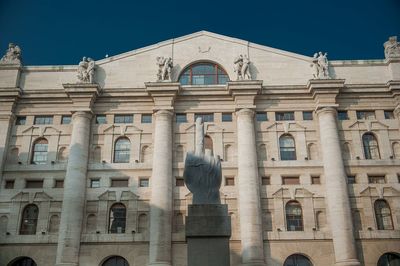 Low angle view of historical building