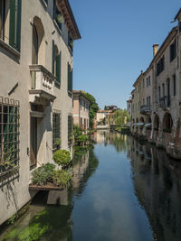 Reflection of buildings in canal