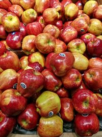 Full frame shot of fruits for sale in market