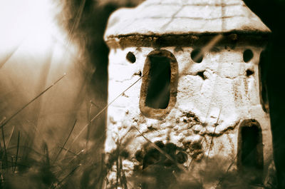 Close-up of broken wall