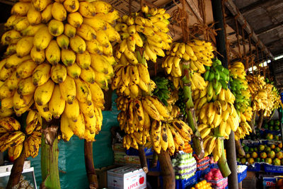 Close-up of fruits for sale at market stall