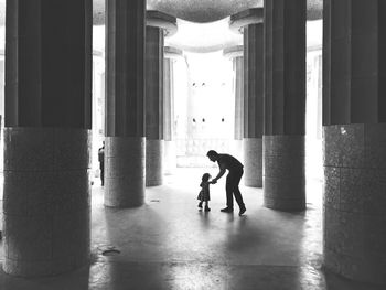 Children playing in corridor