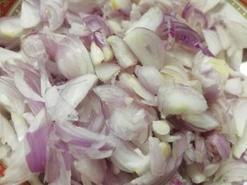 Full frame shot of chopped vegetables