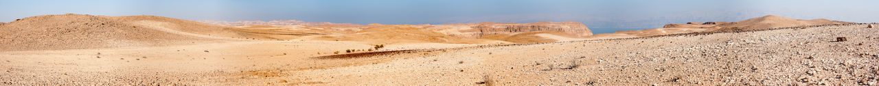 Panoramic view of desert against sky