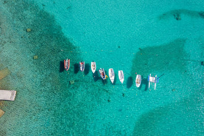 High angle view of beach