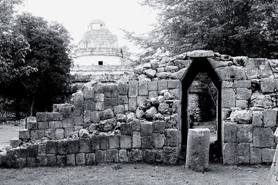 Exterior of temple against sky