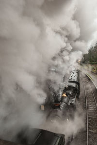 View of train against cloudy sky