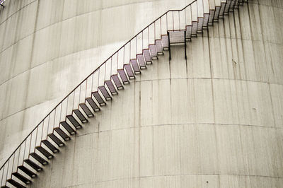 Low angle view of steps on silo