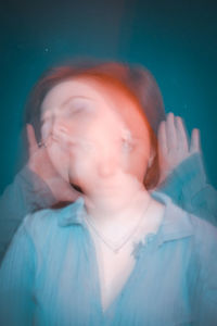 Close-up of woman looking away