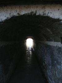 Walkway leading to tunnel