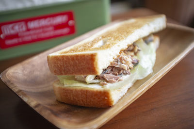 Close-up of ice cream in plate