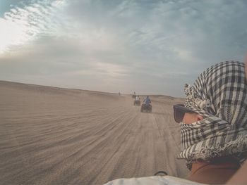 Scenic view of desert against sky