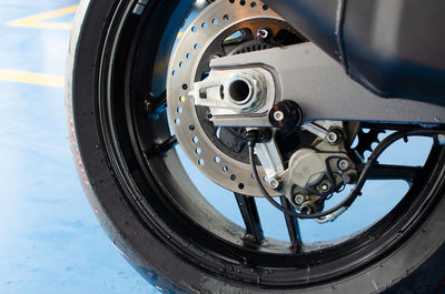 Close-up of bike wheel