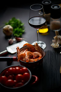 Close-up of food on table